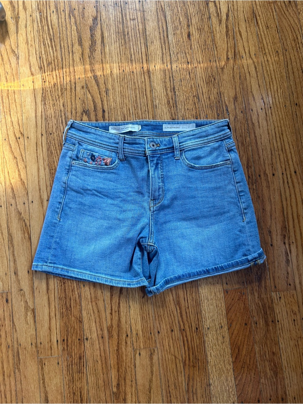 Pilcro and the Letterpress Blue Denim Women's Jean Shorts Jean Short Sz 27